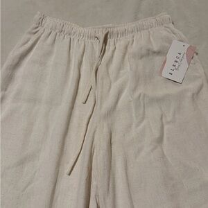 Beige Drawstring Pants